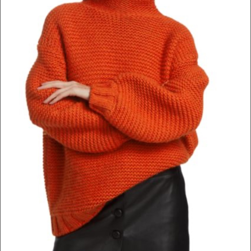 PROENZA SCHOULER WHITE LABEL CHUNKY KNIT TURTLENECK -
PERSIMMON Fits Lg to Sm